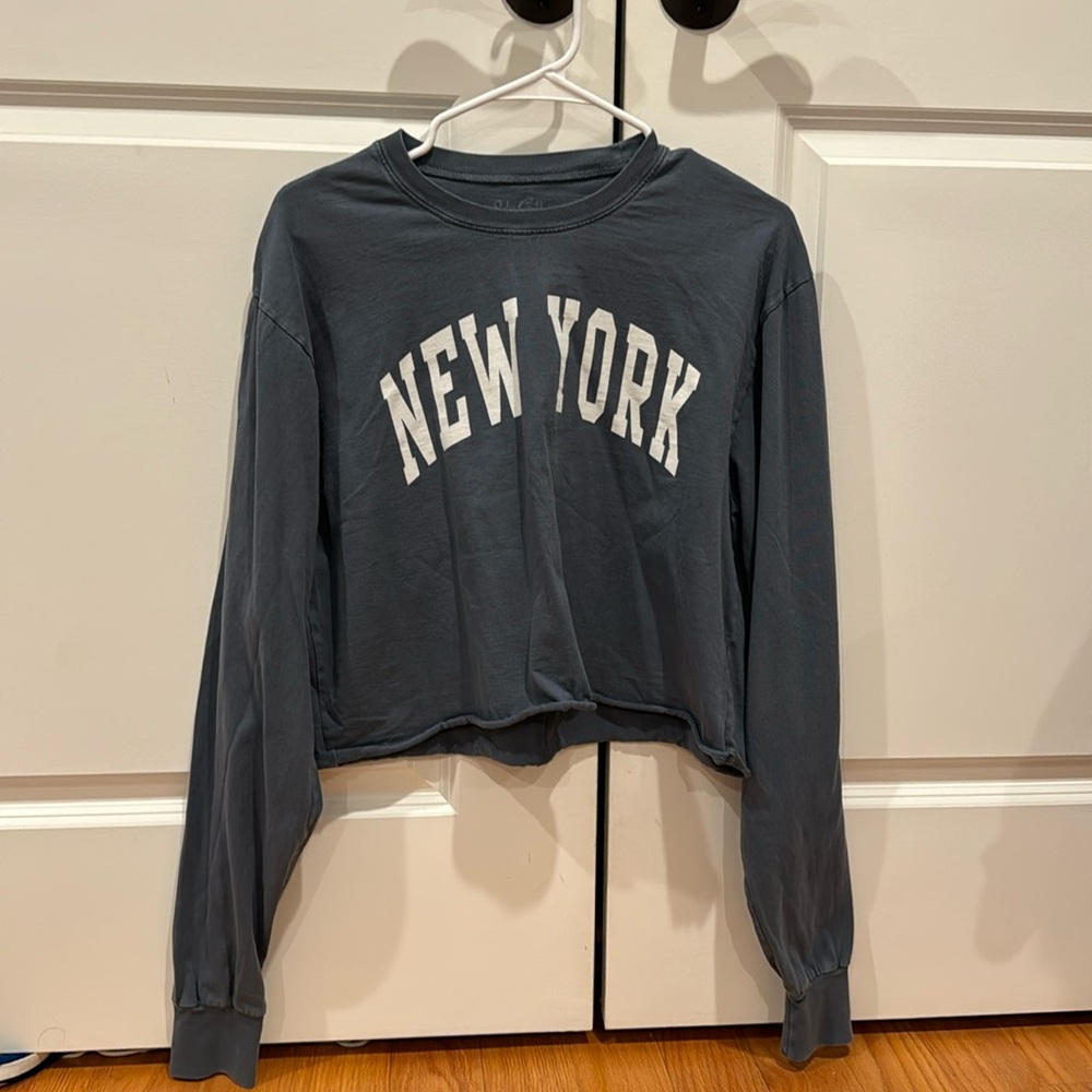 Pacsun/John Galt Long Sleeve New York Shirt - Blue